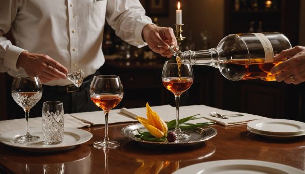 L'art du service des spiritueux à table